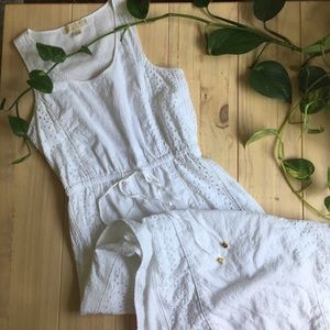 Micheal Kors White Eyelet Maxi Dress